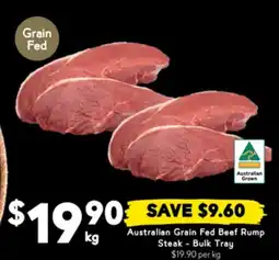 Drakes Australian Grain Fed Beef Rump Steak - Bulk Tray offer