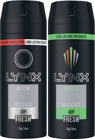 Coles Lynx Antiperspirant Deodorant or Bodyspray 165mL offer