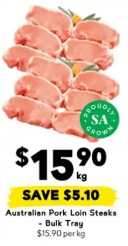 Drakes Australian Pork Loin Steaks - Bulk Tray offer