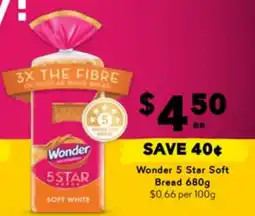Drakes Wonder 5 Star Soft Bread offer