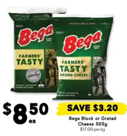 Drakes Bega Block or Grated Cheese offer