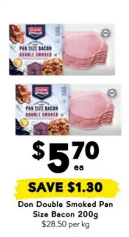 Drakes Don Double Smoked Pan Size Bacon offer