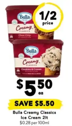 Drakes Bulla Creamy Classics Ice Cream offer