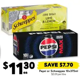 Drakes Pepsi or Schweppes offer