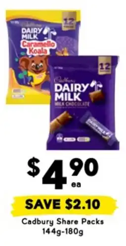 Drakes Cadbury Share Packs offer