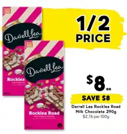 Drakes Darrell Lea Rocklea Road Milk Chocolate offer