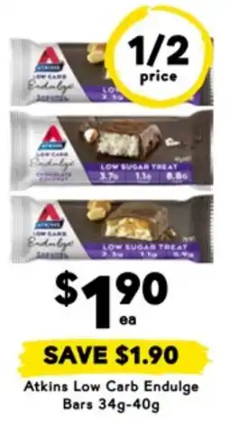 Drakes Atkins Low Carb Endulge Bars offer