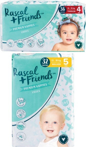 Coles Rascal + Friends Nappies 30 Pack-54 Pack offer