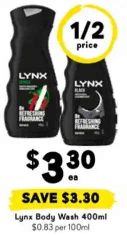 Drakes Lynx Body Wash offer