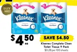 Drakes Kleenex Complete Clean Toilet Tissue offer