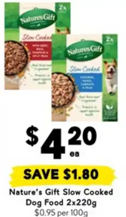 Drakes Nature's Gift Slow Cooked Dog Food offer