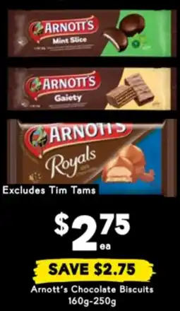 Drakes Arnott's Chocolate Biscuits offer
