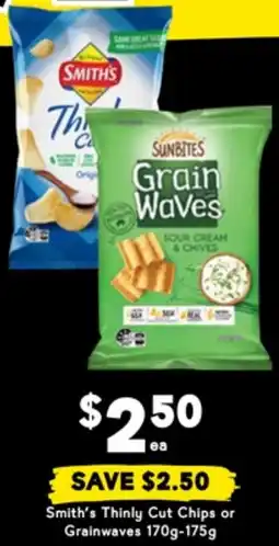 Drakes Smith's Thinly Cut Chips or Grainwaves offer
