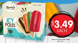 Spudshed Henry's Icy Poles offer