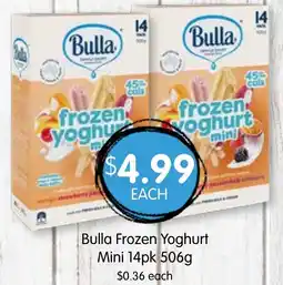 Spudshed Bulla Frozen Yoghurt Mini offer