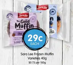 Spudshed Sara Lee Frozen Muffin Varieties offer