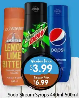 Spudshed Soda Stream Syrups offer