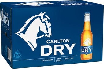 Coles Carlton Dry Bottles 24x330mL offer