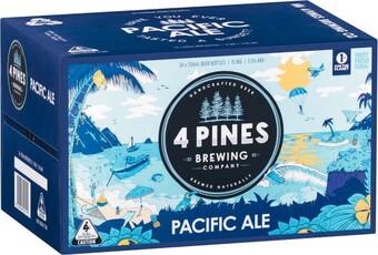Coles 4 Pines Brewing Pacific Ale Bottles 24x330mL offer