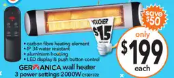 Cheap as Chips Gerxanica wall heater offer