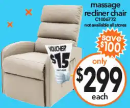 Cheap as Chips Massage recliner chair offer