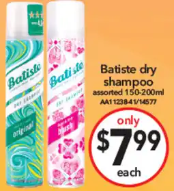Cheap as Chips Batiste dry shampoo offer