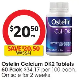 Coles Ostelin Calcium DK2 Tablets 60 Pack offer