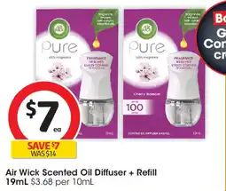 Coles Air Wick Scented Oil Diffuser + Refill offer