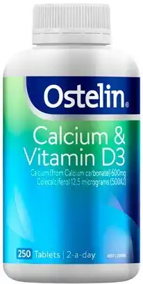 Amcal Pharmacies Ostelin Calcium & Vitamin D3 250 Tablets offer