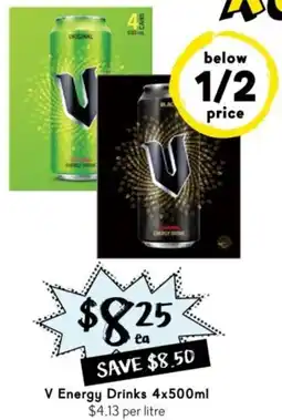 Drakes V Energy Drinks offer