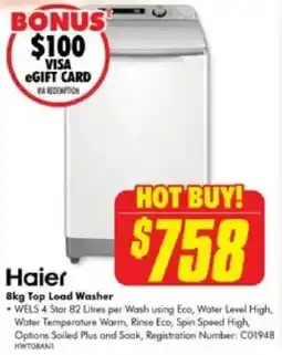 The Good Guys Top Load Washer offer