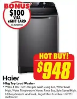 The Good Guys Top Load Washer offer