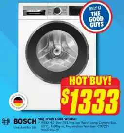 The Good Guys Front Load Washer offer