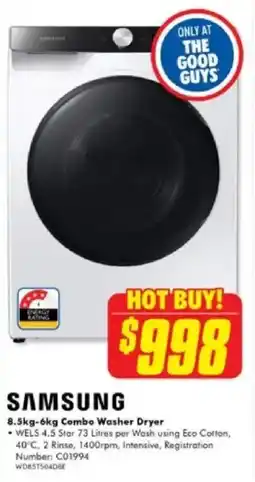 The Good Guys Combo Washer Dryer offer