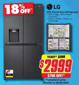The Good Guys French Door Refrigerator offer