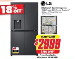 The Good Guys French Door Refrigerator offer
