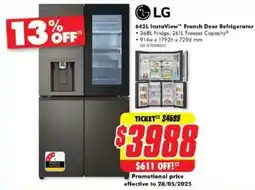 The Good Guys InstaView French Door Refrigerator offer