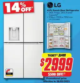 The Good Guys French Door Refrigerator offer