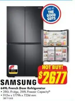 The Good Guys French Door Refrigerator offer
