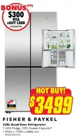The Good Guys Quad Door Refrigerator offer