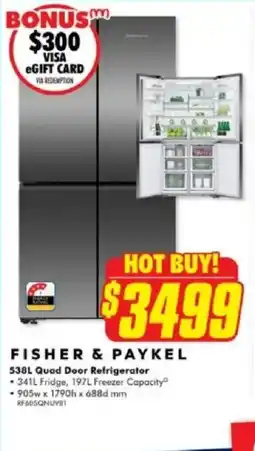 The Good Guys Quad Door Refrigerator offer