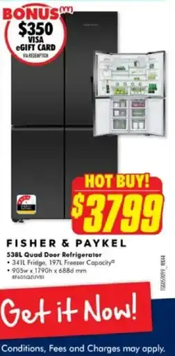 The Good Guys Quad Door Refrigerator offer