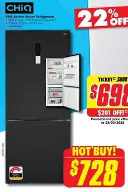 The Good Guys Bottom Mount Refrigerator offer