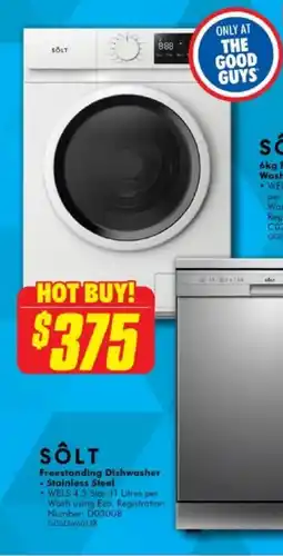 The Good Guys Freestanding Dishwasher Stainless Steel offer