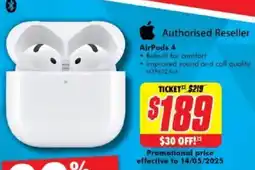 The Good Guys AirPods 4 offer