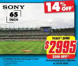 The Good Guys BRAVIA 7 4K Mini-LED Google TV 2024 offer