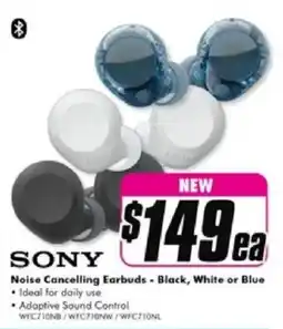 The Good Guys Noise Cancelling Earbuds - Black, White or Blue offer