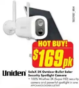 The Good Guys SOLOX 2K BULLET solar Security Spotlight Camera offer