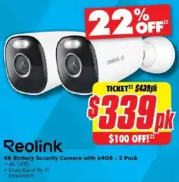 The Good Guys 4K Battery Security Camera with 64GB offer