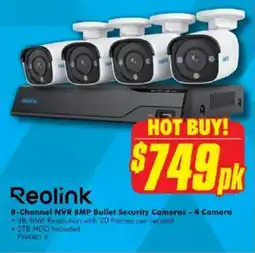 The Good Guys 8-Channel NVR 8MP Bullet Security Cameras offer